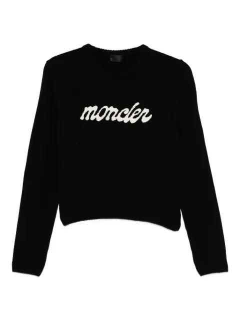 Moncler logo-embroidered wool jumper Black K20939C00004M4281