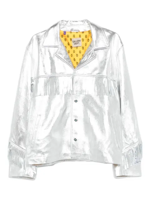 GALLERY DEPT. Orlando fringe metallic-leather jacket Silver OFJ20042