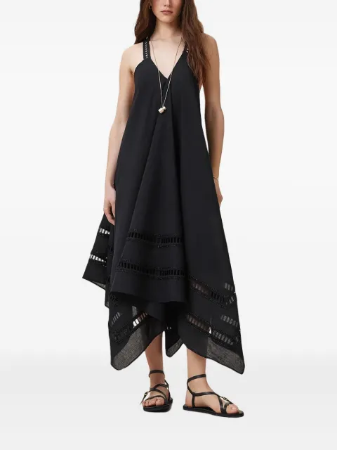 AllSaints lace-insert asymmetric day dress Black W247DC