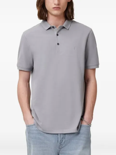 AllSaints embroidered-logo polo shirt Grey REFORMM076PB