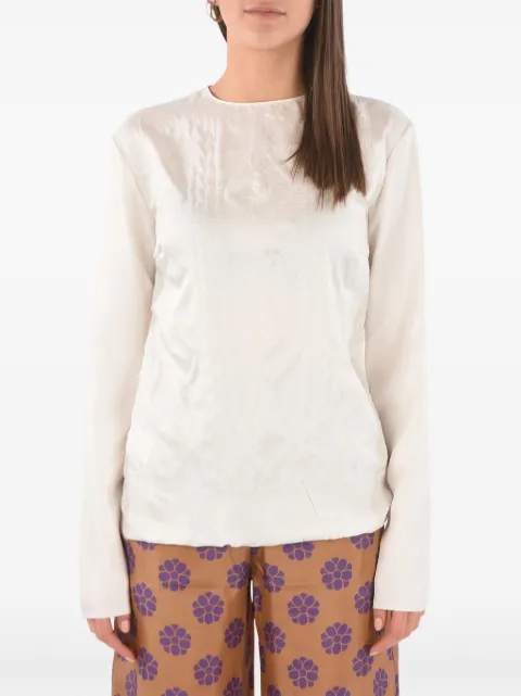 Maison Margiela embossed long-sleeve top White S29NC0426S4885