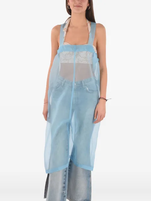 Maison Margiela sheer sleeveless midi day dress Blue S29CT0830S49720