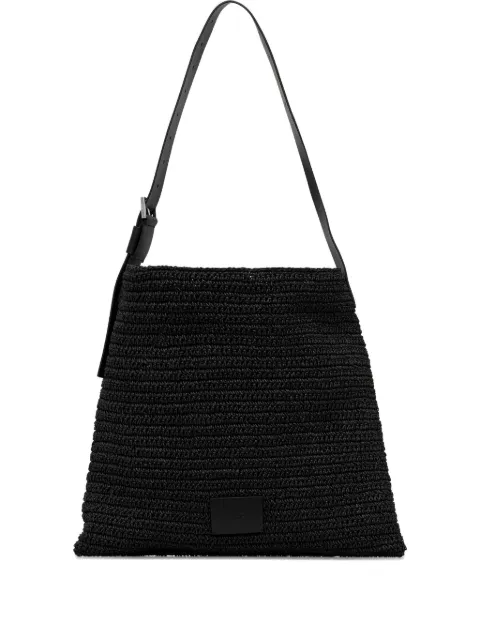 AllSaints Asha leather-strap crochet tote bag Black W249XC