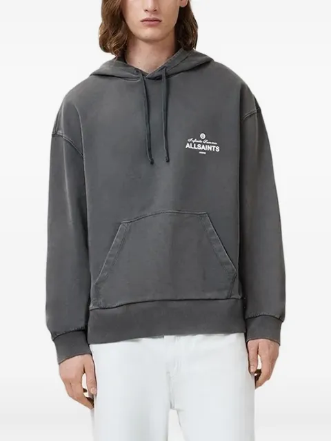 AllSaints logo-print hoodie Grey SOLEILM016NC