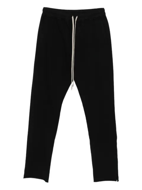 Rick Owens DRKSHDW drawstring frayed track pants Black DU02E7392RIG