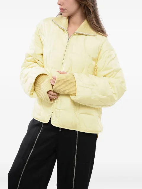 Jil Sander scarf-detail quilted jacket Yellow J02AF0105J65152