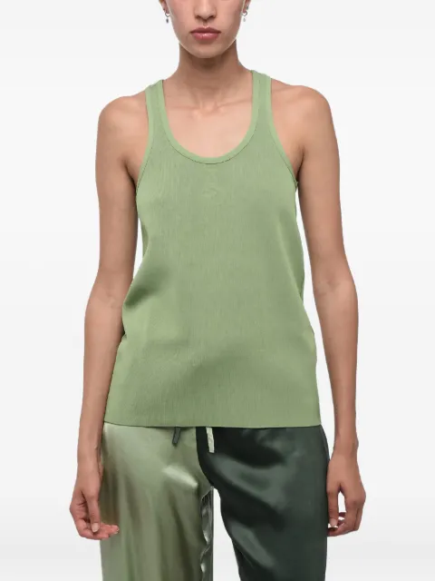 Jil Sander embossed-logo ribbed top Green J02NC0120J18261