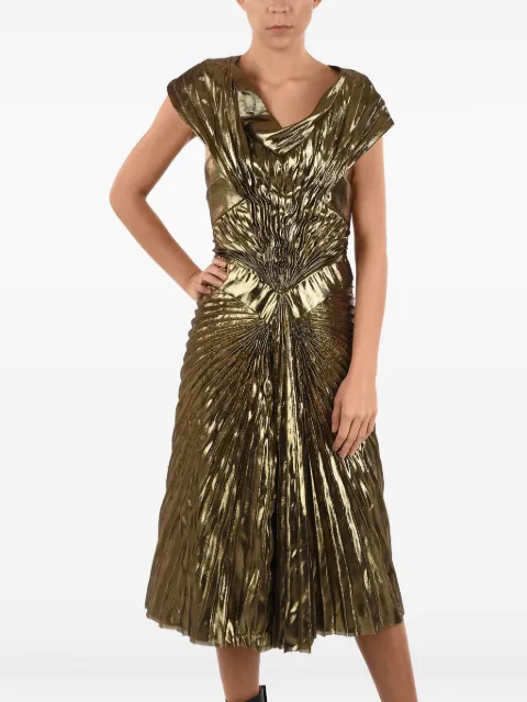 Maison Margiela pleated draped dress Yellow S29CT0718S4886