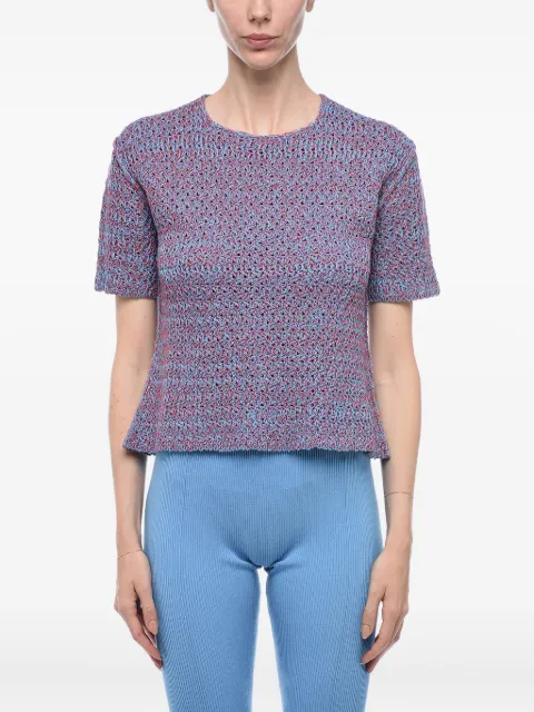 Jil Sander open-knit short-sleeve top Blue J40GC0102J15367
