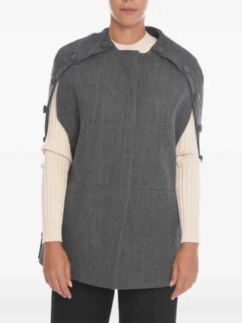 Jil Sander button-detailing cape jacket Grey J03BN0003JTN112