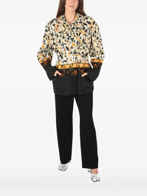 Maison Margiela geometric-patterned belted jacket Multicolour S29AM0210S2325
