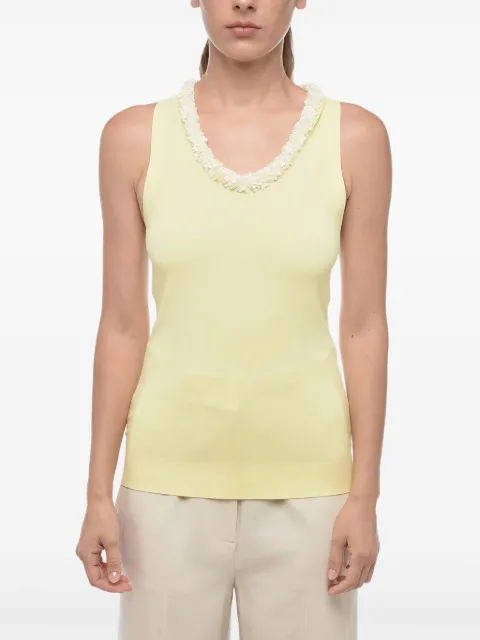 Jil Sander sequin-embellished sleeveless top Yellow J03NL0102J20042