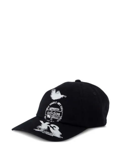 Y-3 graphic-print baseball cap Black KC3339