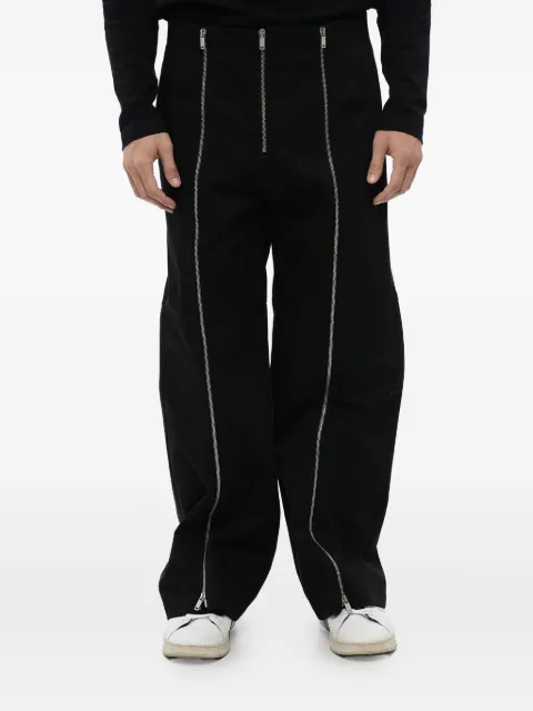 Jil Sander zip-detailed regular trousers Black J21KA0185J45197