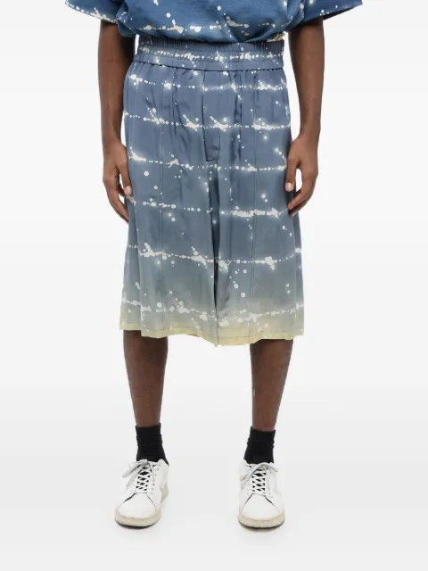 Jil Sander printed elastic-waist shorts Blue J21KA0132J65137
