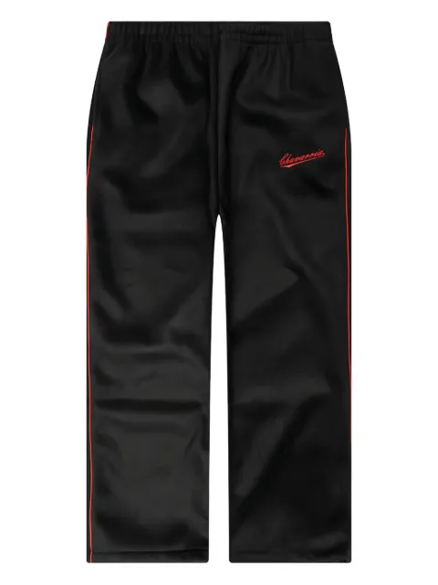 Willy Chavarria Ruff Rider side-stripe trousers Black WCOUT003001