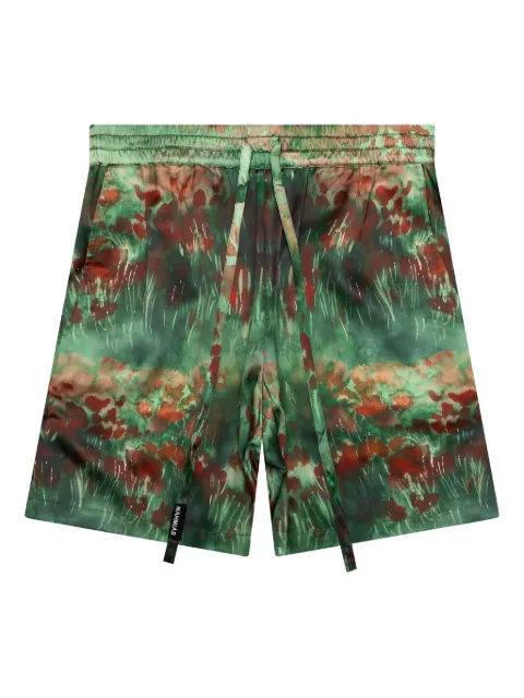 Nahmias tie dye-print silk-blend shorts Green PS24W17R1971