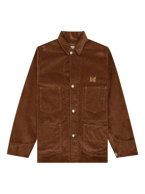Needles embroidered-logo jacket Brown LQ325C