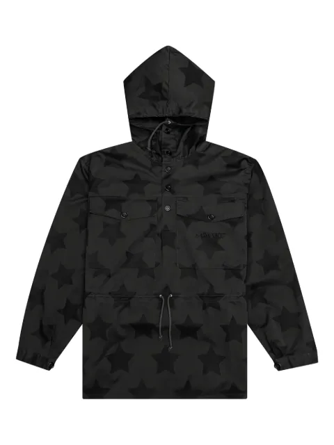 Awake NY star-print hooded jacket Black AWKSP22OW002
