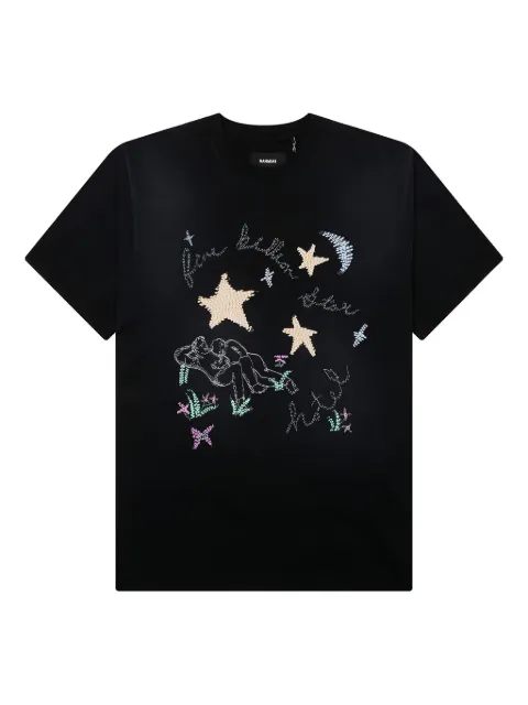 Nahmias star-embroidered T-shirt Black Y10T9D14023