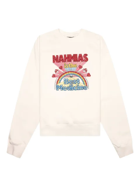 Nahmias rainbow-graphic sweatshirt Neutrals Y2CN4D19CRY1103