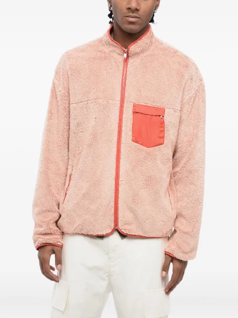 Jil Sander mock neck teddy fleece sweatshirt Pink J47BN0119J20009
