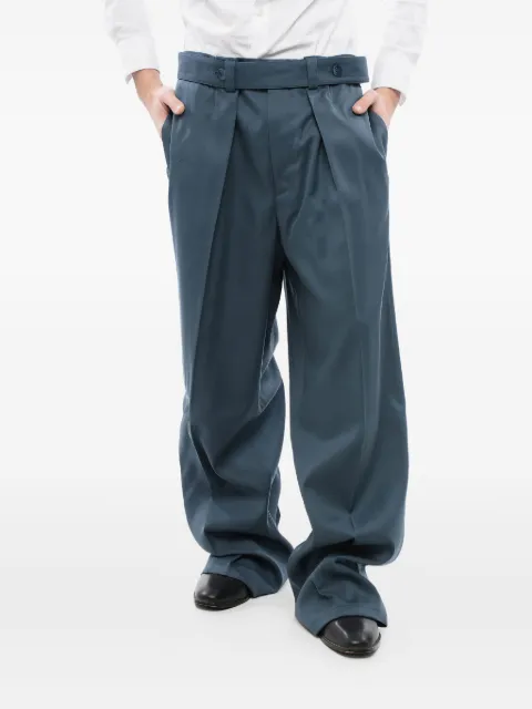 Jil Sander pleated wide-leg trousers Blue J22KA0120J40003