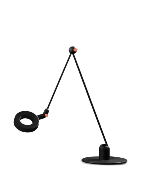 Martinelli Luce L'Amica adjustable-arm ring-light desk lamp (115cm x 12cm) Black 736LNE