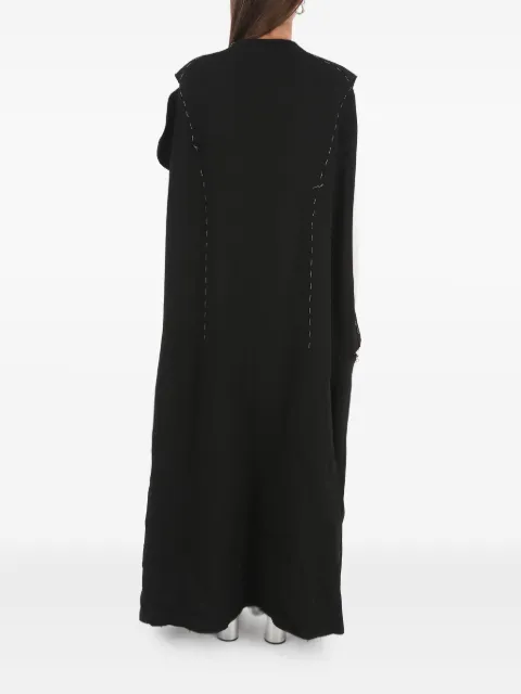 Maison Margiela double-breasted frayed wool coat Black S29AA0194S4995