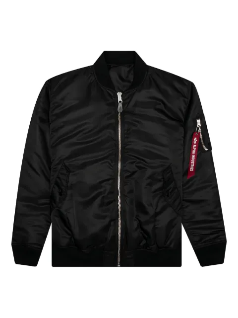 Mastermind Japan x Alpha Industries skull-patch MA-1 bomber jacket Black MW22C09BL500BLK