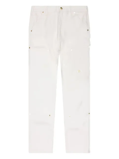 Advisory Board Crystals embellished canvas regular trousers White ABC123DKP100SWHT