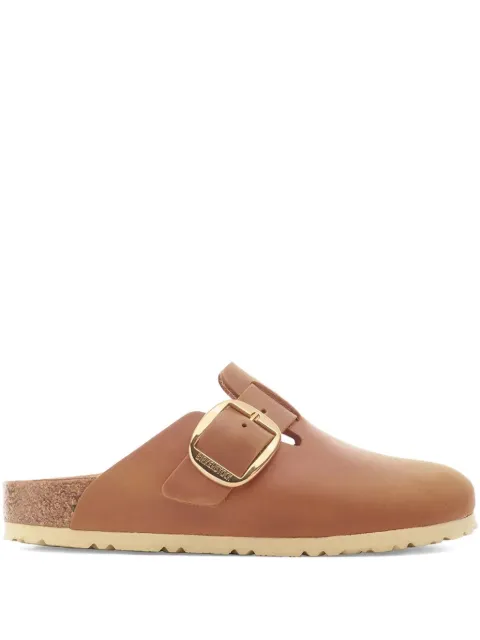 Birkenstock buckle leather clogs Brown 1030446