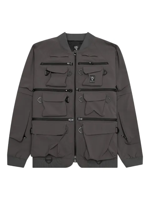 SOUTH2 WEST8 multi-pocket zipped jacket Black KP792CHA