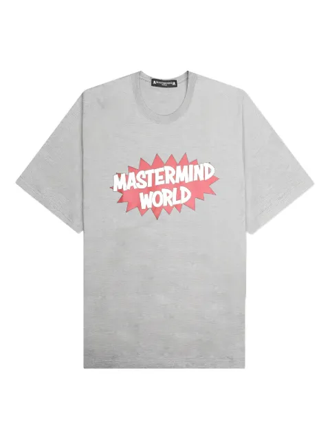 Mastermind World logo-print T-shirt Grey MW24S13TS057010GRY