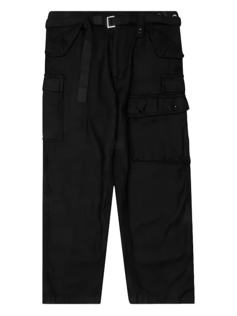 sacai belted cargo trousers Black 2002389M