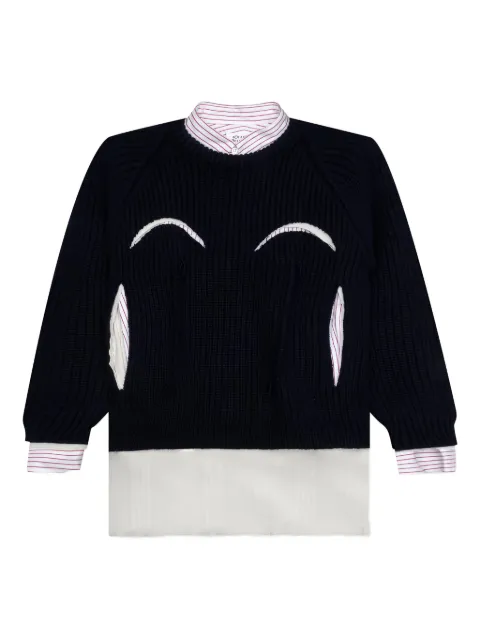 Maison Margiela layered shirt-panelled sweater Black S50FZ0027STZ065961