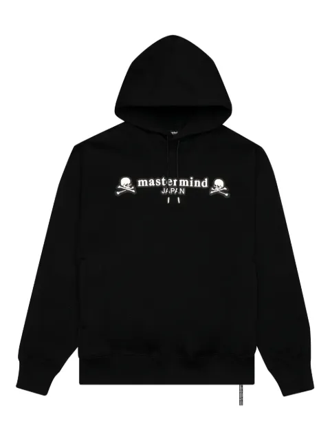 Mastermind Japan skull-appliqué hoodie Black MJ20E05SW095011BLK