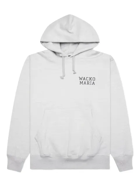 WACKO MARIA logo-print pullover hoodie Grey 24FWWMCSS04GRY