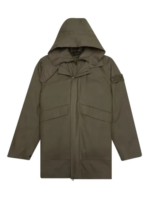Stone Island cotton hooded jacket Green 7515442F1