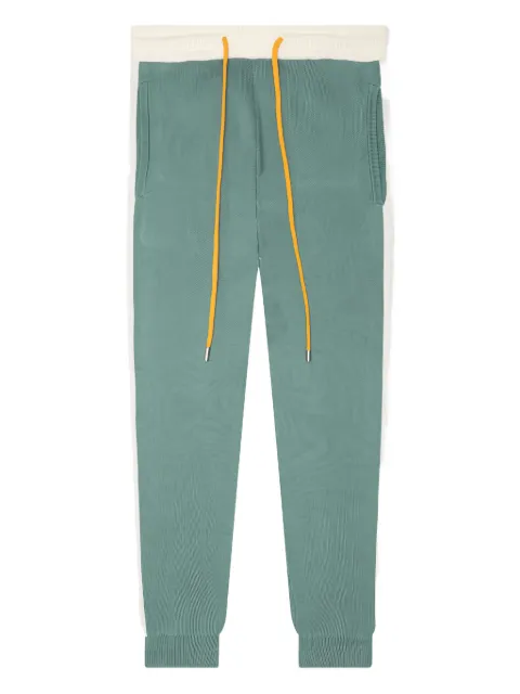 RHUDE panelled knit trousers Green RHPS23PA08822184