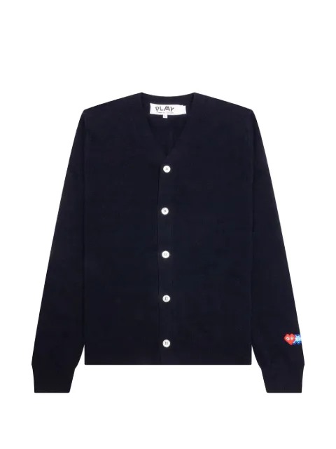 Comme Des Garçons Play x The Artist Invader heart-patch cardigan Blue AZN088051