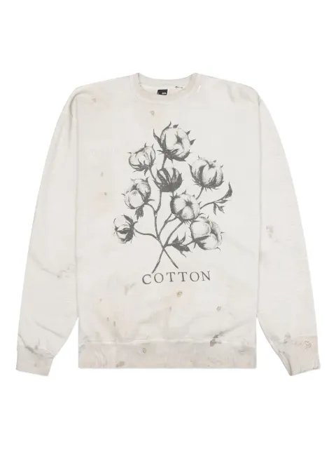 SAINT MXXXXXX cotton-print long-sleeves sweatshirt Grey SMS220000067GRY