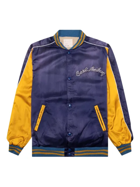 SAINT MXXXXXX satin-panel bomber jacket Blue SMA220000063