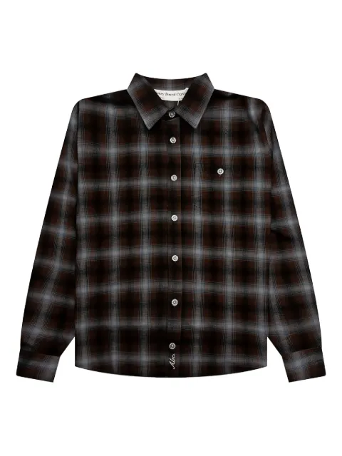 Advisory Board Crystals flannel plaid quilted shirt jacket Blue ABCFW24J022EY61BLU