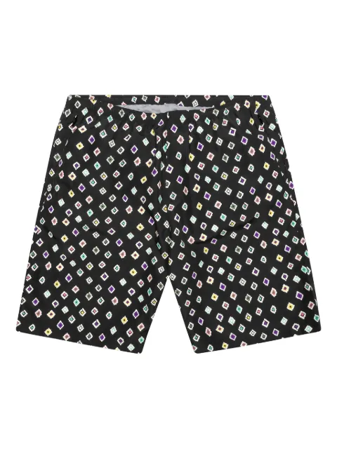 Needles patterned swim shorts Black GL075BLK