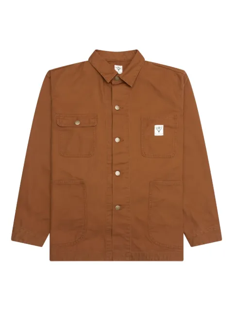 SOUTH2 WEST8 button-detail shirt jacket Brown OT490B