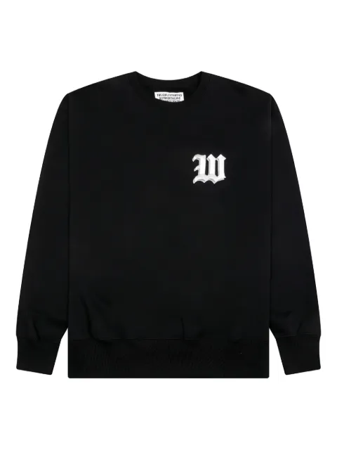 WACKO MARIA Middle Weight crew-neck embroidered sweatshirt Black 24FWWMCSS08BLK