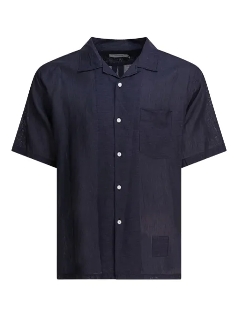 nonnative revere-collar pocket shirt Blue NNS4618DKNAVY