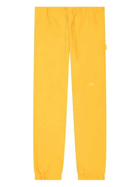 Advisory Board Crystals Sphene embroidered-number track pants Yellow ABC123SP200SPH