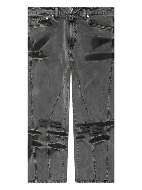 PDF embroidered distressed jeans Black DFM03015TF120PXG0034